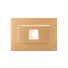 CONJ MÓVEIS 1 TOMADA RJ11 2 FIOS RECTA SATIN OURO NOBRE BLUX - comprar online
