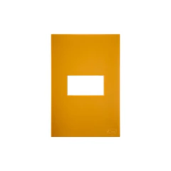 PLACA 4X2 DE 1 POSTO HORIZONTAL RECTA SATIN MOSTARDA BLUX - comprar online
