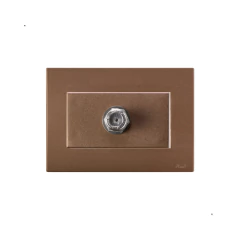 CONJ MÓVEIS 1 TOMADA TV SAT COAXIAL RECTA SATIN CORTEN BLUX - comprar online