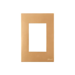 PLACA 4X2 DE 3 POSTOS RECTA SATIN OURO NOBRE BLUX - comprar online