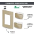 CONJ 2 INTERRUPTORES SIMPLES + 1 INTERRUPTOR PARALELO RECTA SATIN AREIA BLUX 4X2 - SOS MATERIAIS
