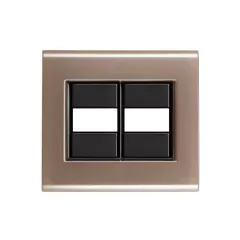 PLACA 4X4 DE 2 POSTOS LIZ OURO VELHO COM GRAFITE TRAMONTINA - comprar online