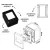 CAIXA DE SOBREPOR 1 INTERRUPTOR SIMPLES + 1 TOMADA 10A PRETO OVERLAP BLUX - SOS MATERIAIS