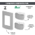 CONJ 1 INTERRUPTOR SIMPLES + 2 INTERRUPTORES PARALELO RECTA SATIN PRATA BLUX 4X2 - SOS MATERIAIS