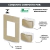 CONJ 1 INTERRUPTOR SIMPLES + 2 INTERRUPTORES PARALELO RECTA SATIN AREIA BLUX 4X2 - SOS MATERIAIS