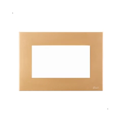 PLACA DE EMBUTIR EM MÓVEIS DE 1 POSTO RECTA SATIN OURO NOBRE BLUX - comprar online