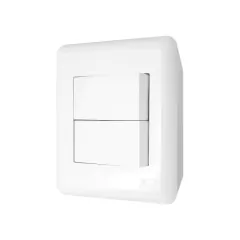 CAIXA DE SOBREPOR 1 INTERRUPTOR SIMPLES + 1 INTERRUPTOR PARALELO BRANCO OVERLAP BLUX - comprar online