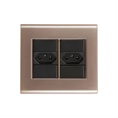 CONJ 2 TOMADAS 20A 4X4 LIZ OURO VELHO COM GRAFITE TRAMONTINA - comprar online