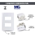 CONJ 4X2 1 INTERRUPTOR SIMPLES + 1 TOMADA 20A LINHA SLEEK MARGIRIUS - SOS MATERIAIS