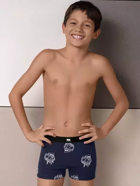 BOXER NINO ALGODON Y LYCRA. ESTAMPADO CALAVERA (BAK4045) - comprar online
