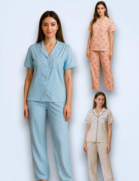 PIJAMA CLOUD WAVE ABOTONADO (PV9) - comprar online