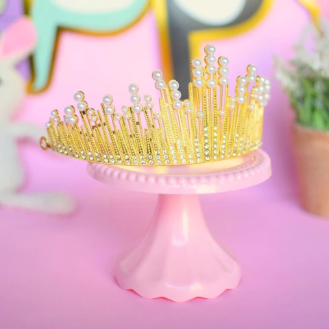 CORONA PREMIUM DORADA CON PERLAS - comprar online