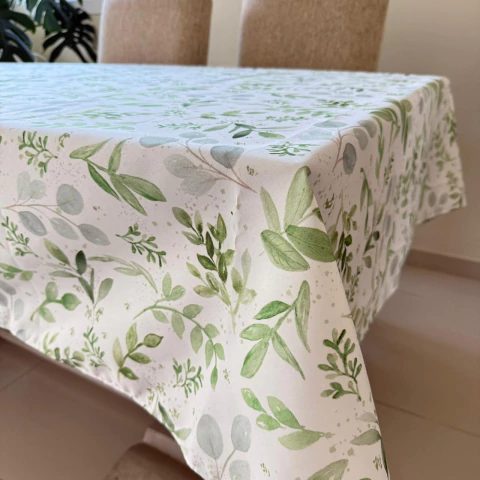 HOJITAS VERDES: MANTEL GABARDINA ACRILICA ANTI MANCHAS (2,50 X 1,50) - comprar online