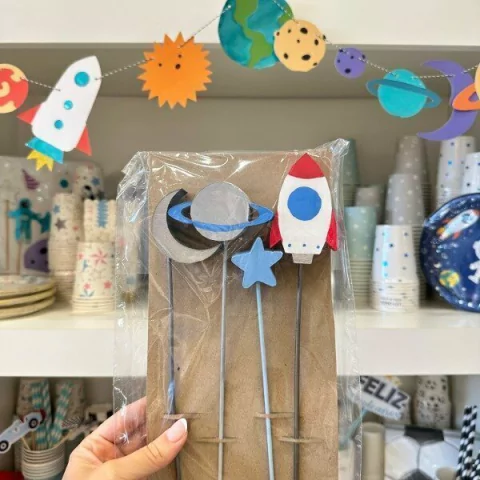 Cake topper polifan Espacio x4 - comprar online