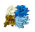 MIX GLOBOS DE LATEX X40 ARGENTINA CELESTES X 2, BLANCO Y DORADO CHROME - comprar online