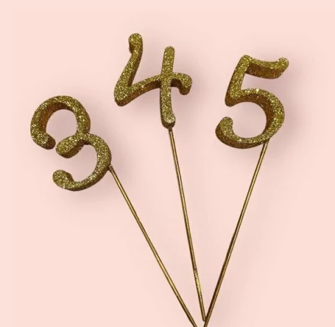 Numero Polifan con Glitter DORADO. Numero: 9 - comprar online