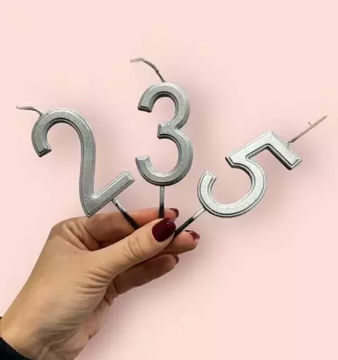 Vela Numero PLATA. Numero: 3 - comprar online