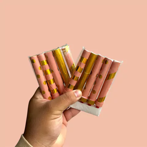 Bengala METAL SALMON CON DORADO x5 - comprar online