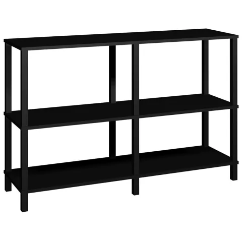 Estante 140x38x90 Preta Montantes Pretos