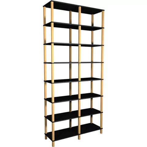 Estante 116x38x255 Preta