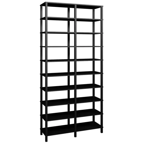 Estante 116x38x247 Preta Montantes Pretos