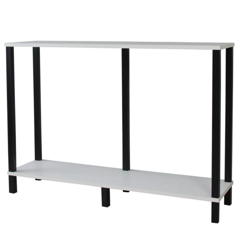 Aparador Branco c/ Montantes Pretos 116x30x81