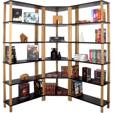 Conjunto Estantes p/ Canto Preta