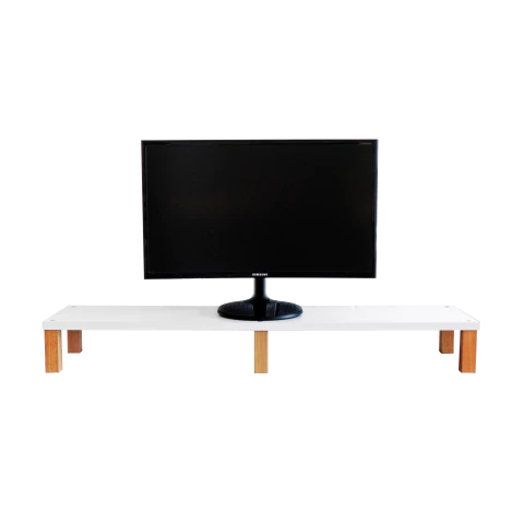 Suporte p/ Monitor Branco 1,0m x 26cm x 11,8cm