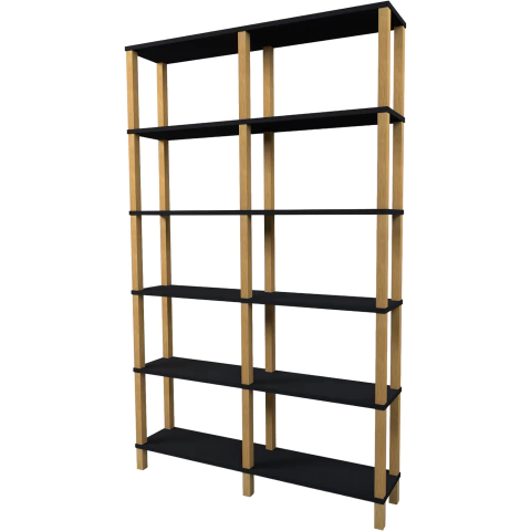 Estante 116x23x186 Preta - by Pipoca e Nanquim - comprar online