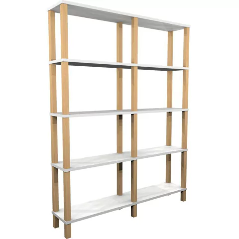 Estante 116x23x151 Branca c/ 4 Prat. 33cm