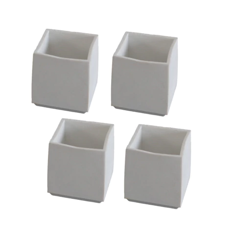 Kit 4x Pés de Borracha Branco p/ Estantes e Armários Evolukit