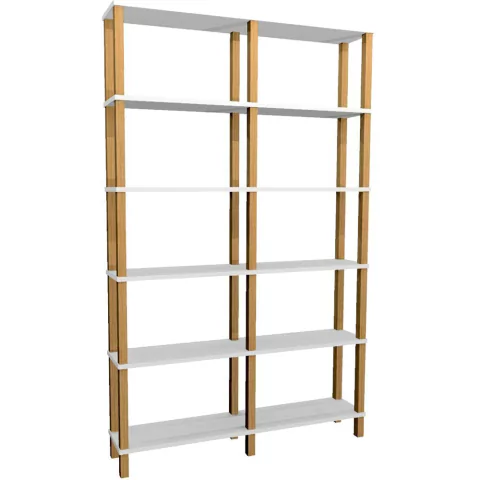 Estante 116x23x186 Branca - by Pipoca e Nanquim