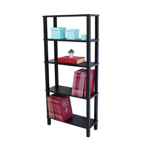 Estante Multiuso Preta Montantes Pretos