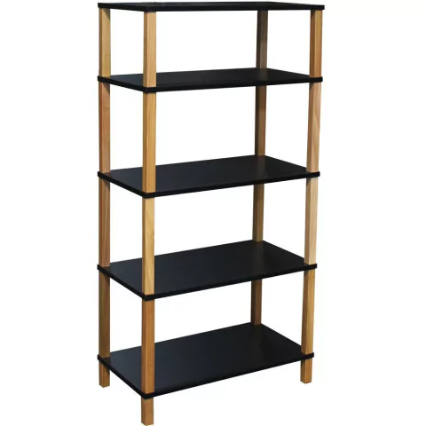 Estante 72x38x143 Preta - by Pipoca e Nanquim