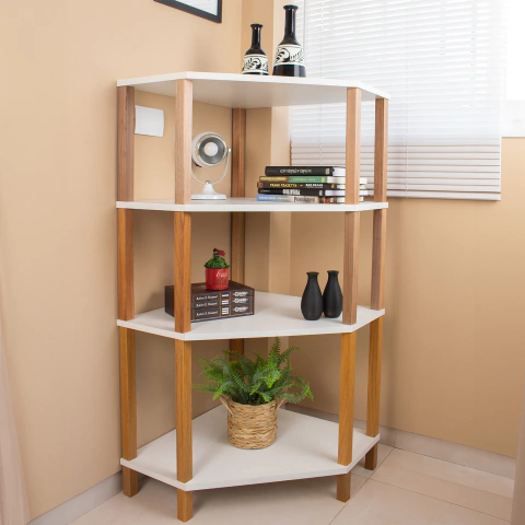 Estante Canto Branca 60x60x125