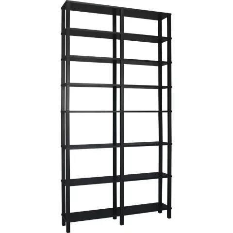 Estante 116x23x221 Preta Montantes Pretos