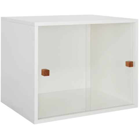 Armario Kit 52 Branco c/ Portas de Correr Acrílico