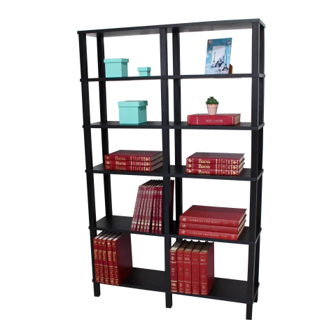 Estante 100x26x160 Preta Montantes Pretos