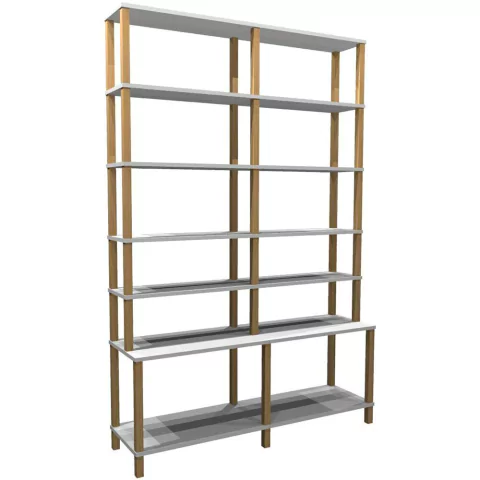 Estante 140x38x212 Escalonada Branca