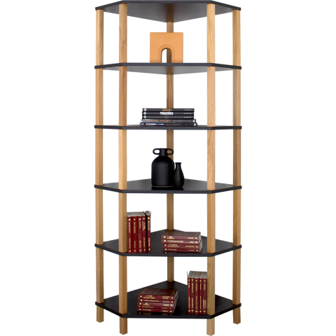 Estante Canto Preta 60x60x186