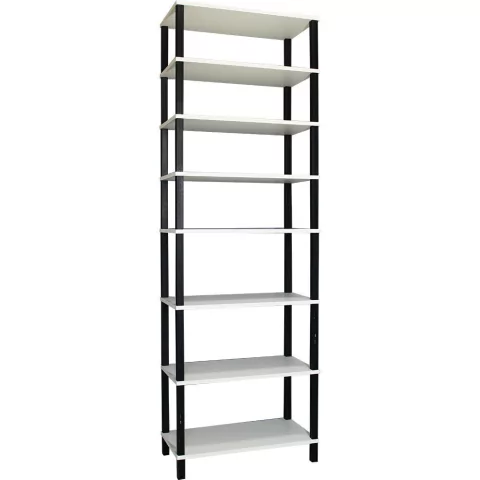 Estante 72x38x221 Branca Montantes Pretos