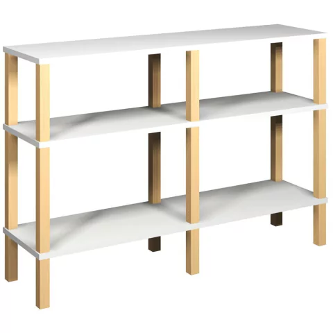 Estante 116x30x78 Branca c/ Pés 15cm