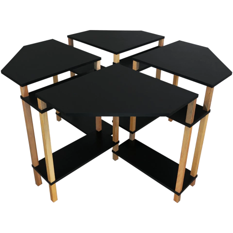 Mesa Trevo Preta 4 Lugares