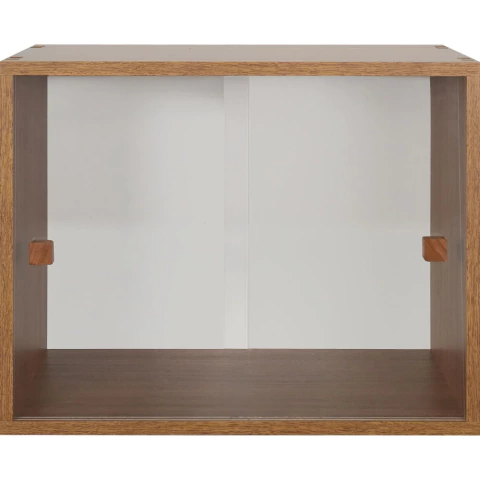 Armario Kit 52 Freijó c/ Portas de Correr Acrílico