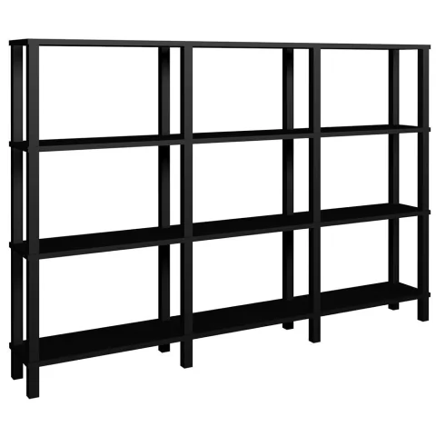 Estante 172x23x116 Preta Montantes Pretos