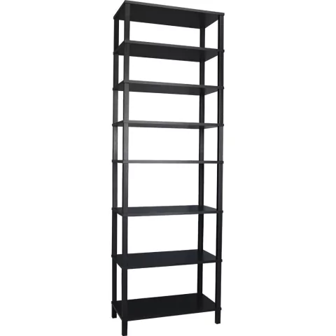 Estante 72x38x221 Preta Montantes Pretos