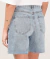 Bermuda Jeans Feminina Cintura Alta com Puídos