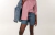 Bermuda Jeans Feminina Cintura Alta com Puídos na internet