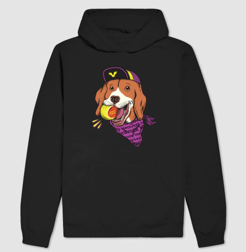 Hoddie Moletom Smash Dog Beach Tennis