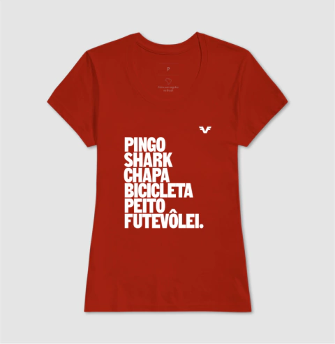 Camiseta Pingo, Shark, Chapa, Bicicleta, Peito e Futevôlei. - comprar online